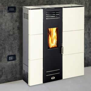 Termosobă pe peleți AGE ASIA 10 – aer cald – alb